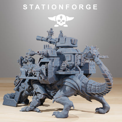 Orks Run Rolla, proxy miniature, 28mm heroic scale unpainted resin, view 5