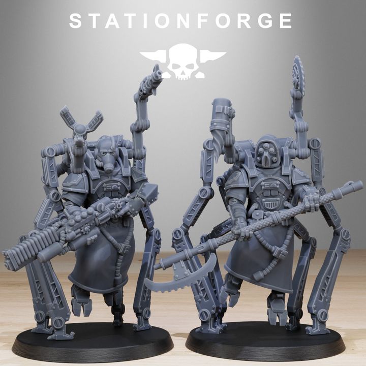 Tech Priests Scavenger Octapods (10 Units), 28mm heroic scale unpainted resin, view 5