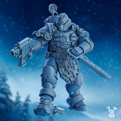Wolf Knights Deimos Hounds Squad, proxy miniature, 28mm heroic scale unpainted resin, view 3