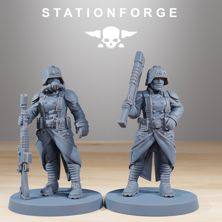 Grim Guard Sisters Of War, Imperial Army proxy miniature, infantry, 28mm heroic scale unpainted resin, view 4
