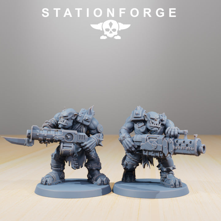 Orks Strappaz, proxy miniature, 28mm heroic scale unpainted resin, view 5