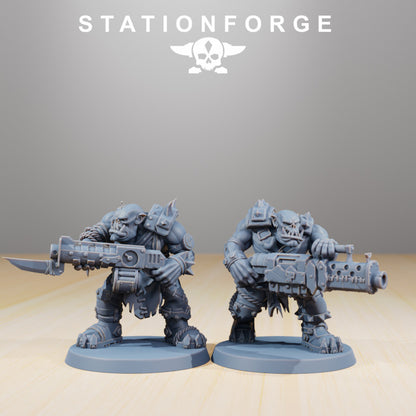 Orks Strappaz, proxy miniature, 28mm heroic scale unpainted resin, view 5