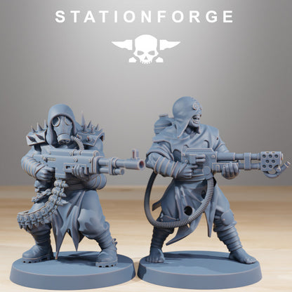 Dark Space Knights Guard Nomads, proxy miniature, infantry, 28mm heroic scale unpainted resin, view 4