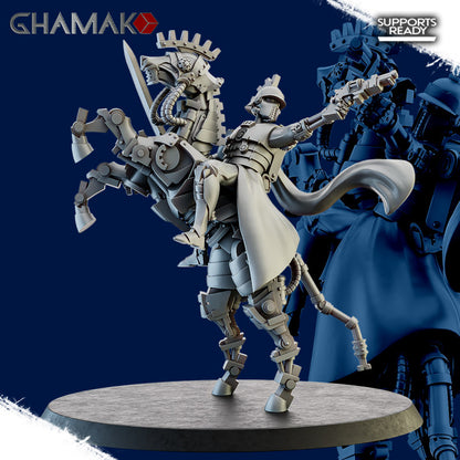 Tech Priests Cult Of Mars Martian Equestrians (3 Units), 28mm heroic scale unpainted resin, view 4