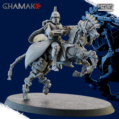 Tech Priests Cult Of Mars Martian Equestrians (3 Units), 28mm heroic scale unpainted resin, view 3