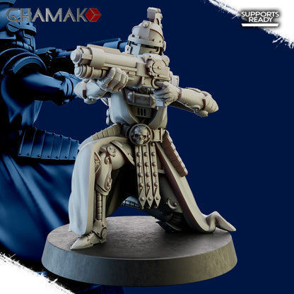 Tech Priests Cult Of Mars Martian Fulminators (10 Units), 28mm heroic scale unpainted resin, view 3