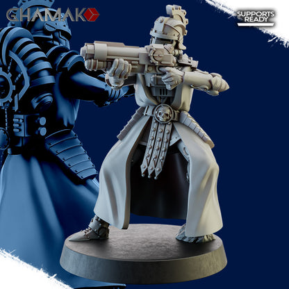 Tech Priests Cult Of Mars Martian Fulminators (10 Units), 28mm heroic scale unpainted resin, view 6