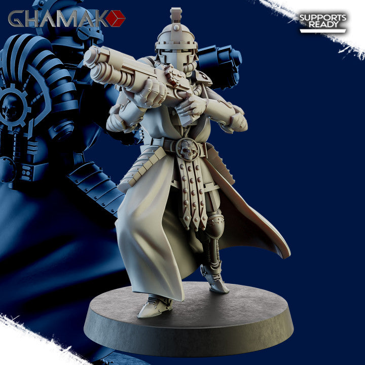 Tech Priests Cult Of Mars Martian Fulminators (10 Units), 28mm heroic scale unpainted resin, view 2