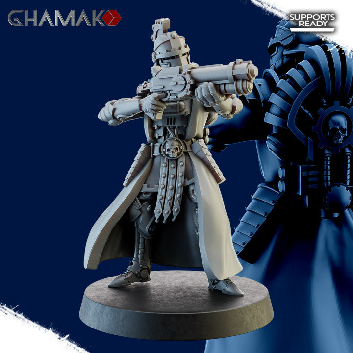 Tech Priests Cult Of Mars Martian Fulminators (10 Units), 28mm heroic scale unpainted resin, view 7