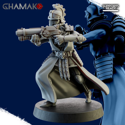 Tech Priests Cult Of Mars Martian Fulminators (10 Units), 28mm heroic scale unpainted resin, view 5