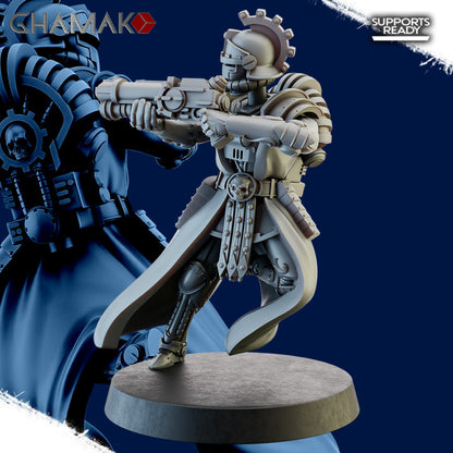 Tech Priests Cult Of Mars Martian Fulminators (10 Units), 28mm heroic scale unpainted resin, view 9