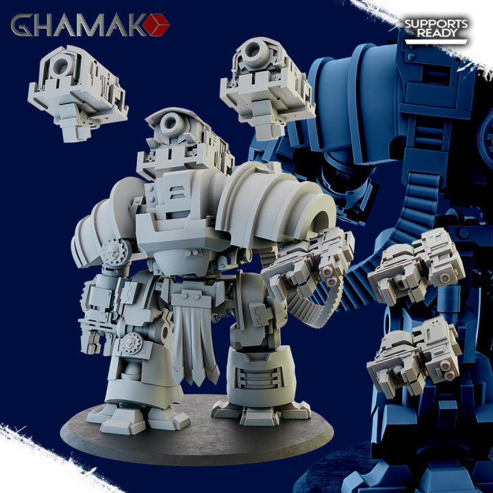 Tech Priests Cult Of Mars Martian Siege Machines (2 Units), 28mm heroic scale unpainted resin, view 4