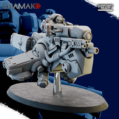 Space Dwarf Gold Hunters (3 Units), proxy miniature, squad, 28mm heroic scale unpainted resin, view 3