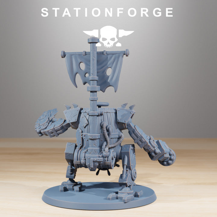 Orks Gobs Pirate Bots (4 Units), proxy miniature, squad, 28mm heroic scale unpainted resin, view 8