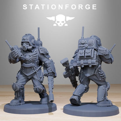 Imperial Army Grim Guard Elites (12 Units), 28mm heroic scale unpainted resin, view 5