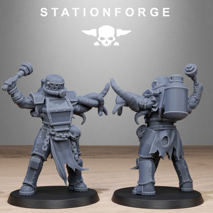 Dark Space Knights Guard Butchers, proxy miniature, infantry, 28mm heroic scale unpainted resin, view 3