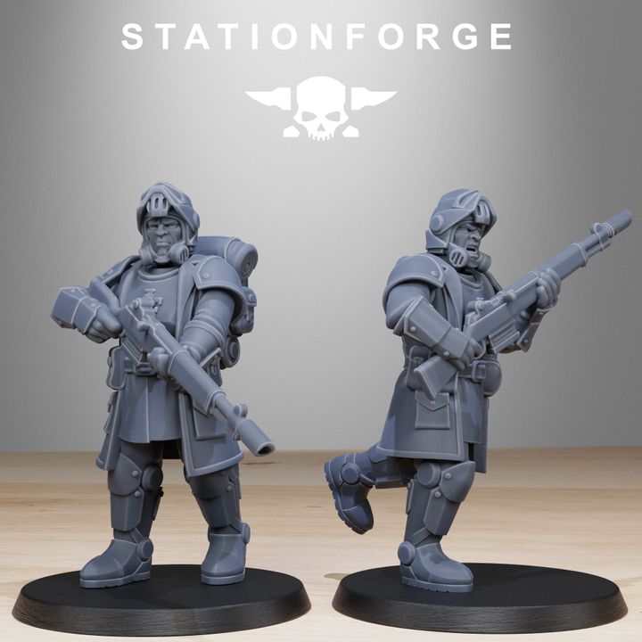 Imperial Army Royal Guard Patrol (10 Units), 28mm heroic scale unpainted resin, view 6