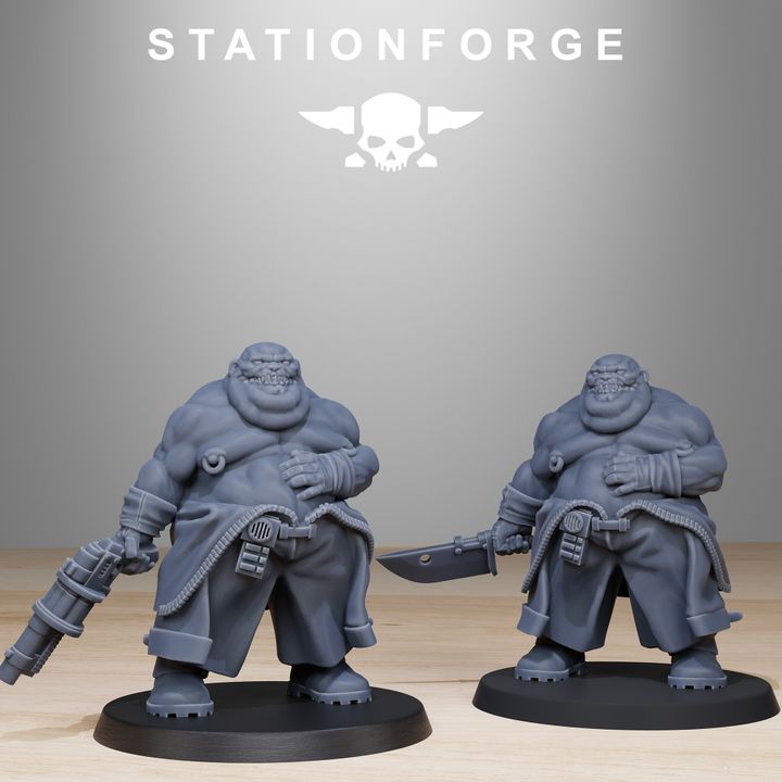 Dark Space Knights Guard Wretched (12 Units), proxy miniature, squad, 28mm heroic scale unpainted resin, view 6