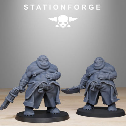 Dark Space Knights Guard Wretched (12 Units), proxy miniature, squad, 28mm heroic scale unpainted resin, view 6