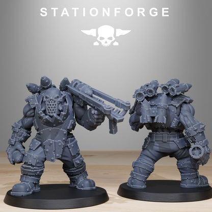 Orks Smashers (8 Units), proxy miniature, squad, 28mm heroic scale unpainted resin, view 6