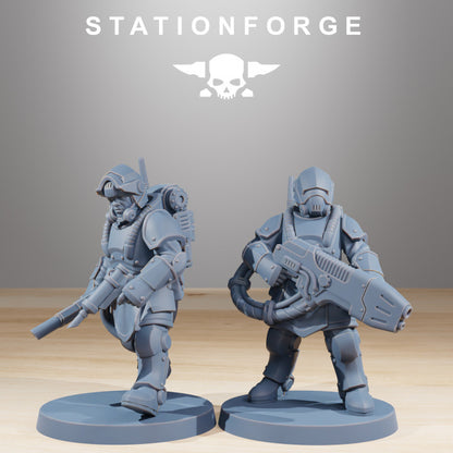 Imperial Army Royal Guard Commandos (11 Units), 28mm heroic scale unpainted resin, view 6