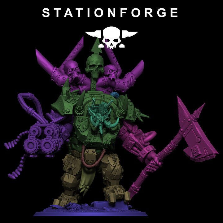 Orks Troll Boss With Claw, proxy miniature, character, 28mm heroic scale unpainted resin, view 6