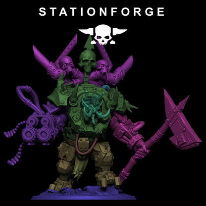 Orks Troll Boss With Claw, proxy miniature, character, 28mm heroic scale unpainted resin, view 6