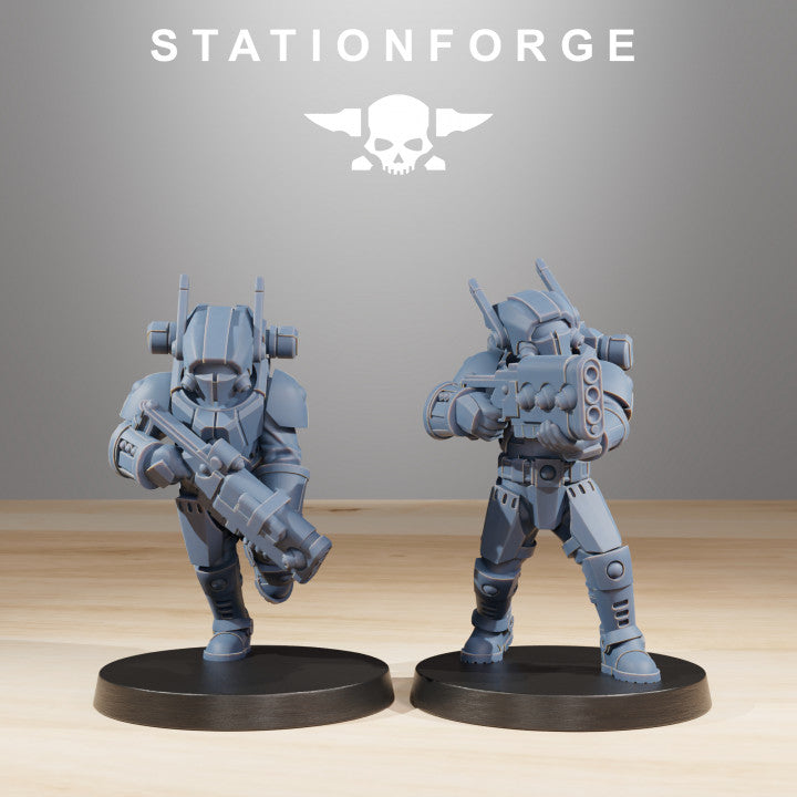 Tuai Clone Heavy Infantry, proxy miniature, 28mm heroic scale unpainted resin, view 6