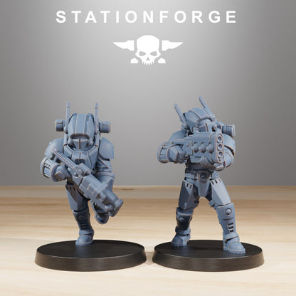Tuai Clone Heavy Infantry, proxy miniature, 28mm heroic scale unpainted resin, view 6