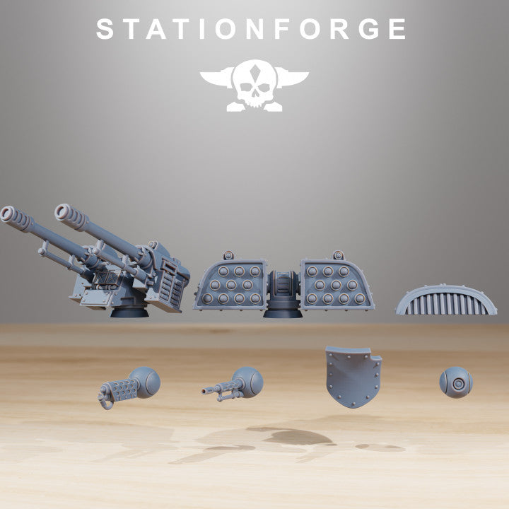 Scavenger Defender MK2, Tech Priests proxy miniature, 28mm heroic scale unpainted resin, view 7
