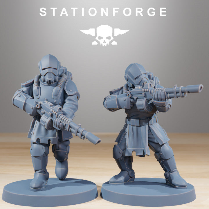 Imperial Army Royal Guard Infantry V2 (20 Units), 28mm heroic scale unpainted resin, view 6