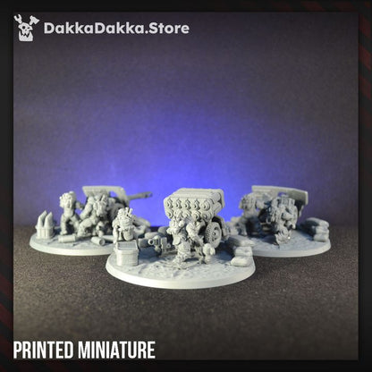 Phaeton Guard Heavy Artillery Team, Imperial Army proxy miniature, squad, 28mm heroic scale unpainted resin, view 5