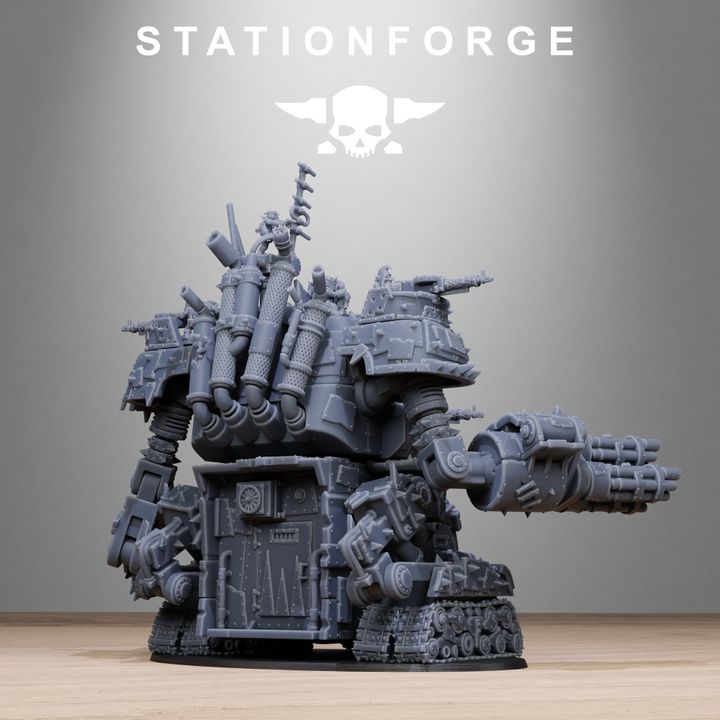 Orks Gognauts, proxy miniature, 28mm heroic scale unpainted resin, view 3
