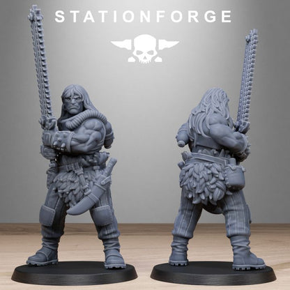 Tech Priests Barbarians, 28mm heroic scale unpainted resin, view 6