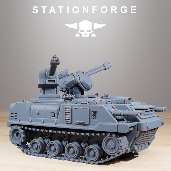 Space Knights Predator Tank, proxy miniature, 28mm heroic scale unpainted resin, view 5