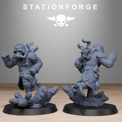 Grim Guard Objective Markers, Imperial Army proxy miniature, infantry, 28mm heroic scale unpainted resin, view 9