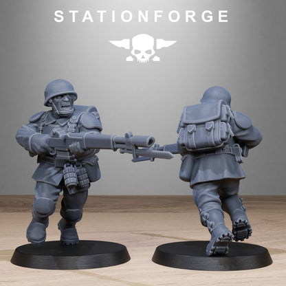 Free Guard Infantry, Imperial Army proxy miniature, 28mm heroic scale unpainted resin, view 10