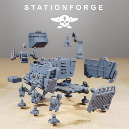 Scavenger Transport Tank, Tech Priests proxy miniature, 28mm heroic scale unpainted resin, view 6