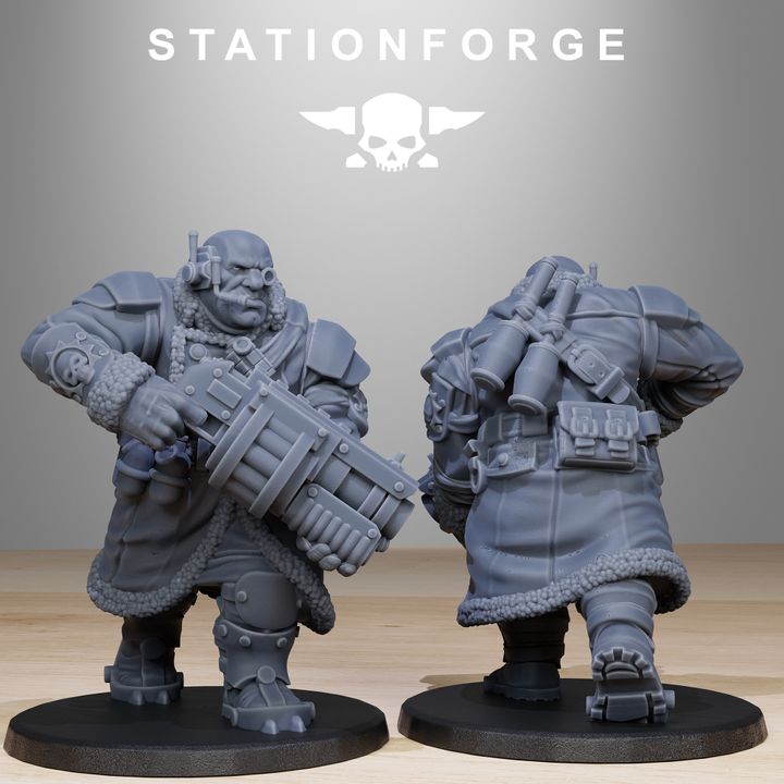 Imperial Army Grim Guard Frostwatch Mutants (10 Units), 28mm heroic scale unpainted resin, view 5