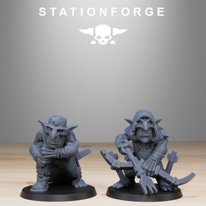 Orks Gobs Infantry Reborn (20 Units), proxy miniature, squad, 28mm heroic scale unpainted resin, view 5