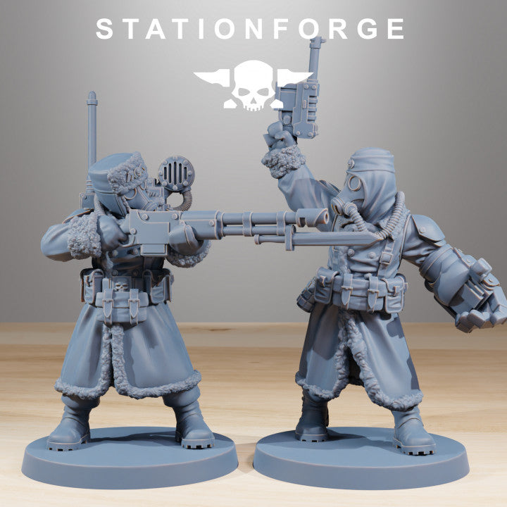 Imperial Army Grim Guard Frostwatch (10 Units), 28mm heroic scale unpainted resin, view 4