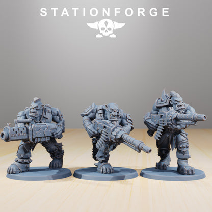 Orks Strappaz, proxy miniature, 28mm heroic scale unpainted resin, view 3