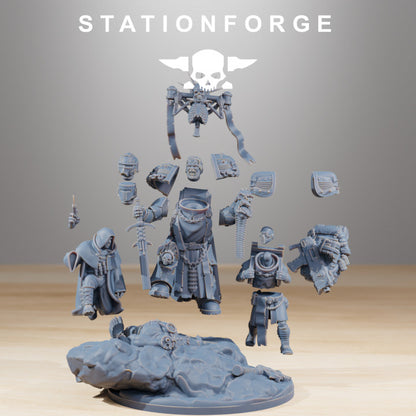 Space Knights Grandmaster, proxy miniature, 28mm heroic scale unpainted resin, view 2