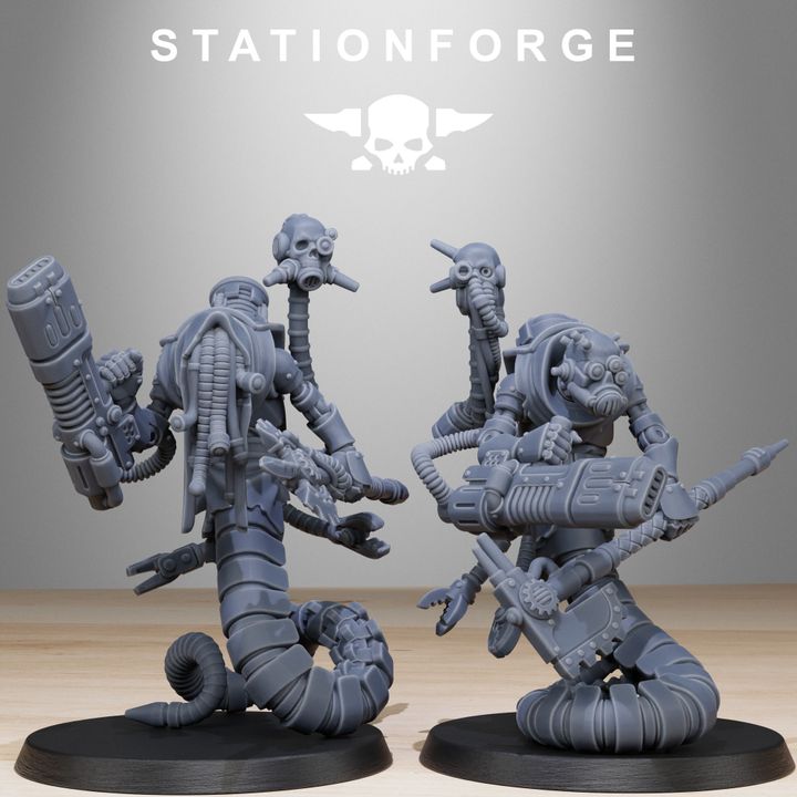 Tech Priests Scavenger Serpents (10 Units), 28mm heroic scale unpainted resin, view 6
