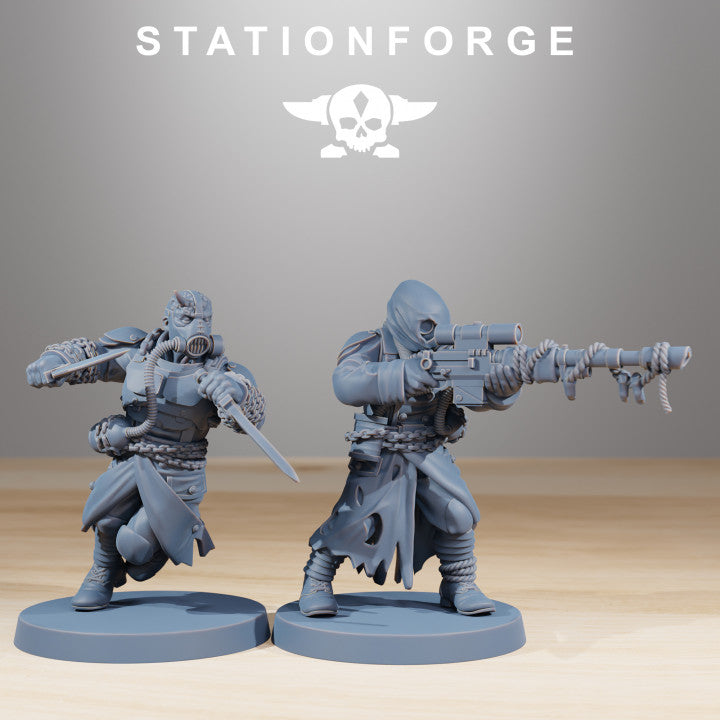 Dark Space Knights Guard Pilot Commander, proxy miniature, character, 28mm heroic scale unpainted resin, v