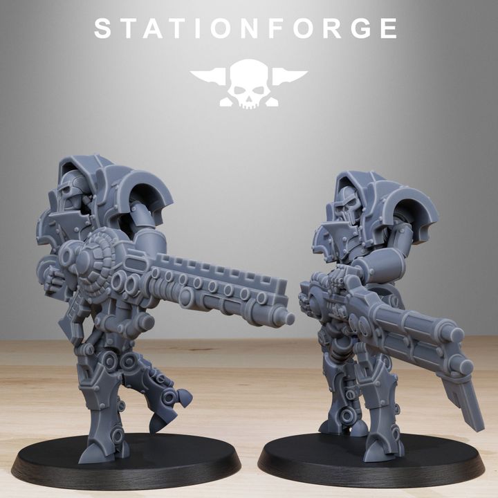 Necro Heavy Infantry (10 Units), proxy miniature, squad, 28mm heroic scale unpainted resin, view 7