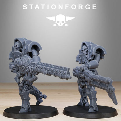 Necro Heavy Infantry (10 Units), proxy miniature, squad, 28mm heroic scale unpainted resin, view 7