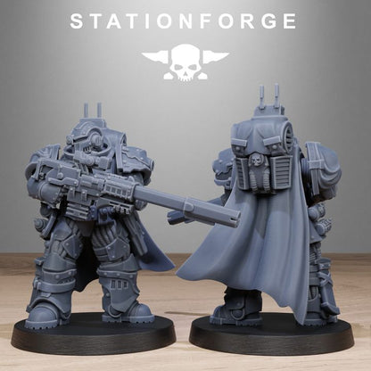 Space Knights Snipers, proxy miniature, scout, 28mm heroic scale unpainted resin, view 8