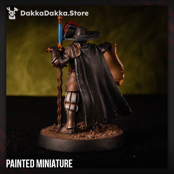 Torquemadas Inquisitor, Trench Warfare proxy miniature, character, 28mm heroic scale unpainted resin, view 6