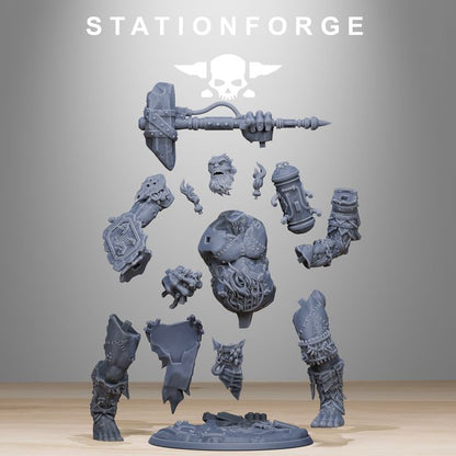 Dark Space Knights Giant Fagrog, proxy miniature, 28mm heroic scale unpainted resin, view 6